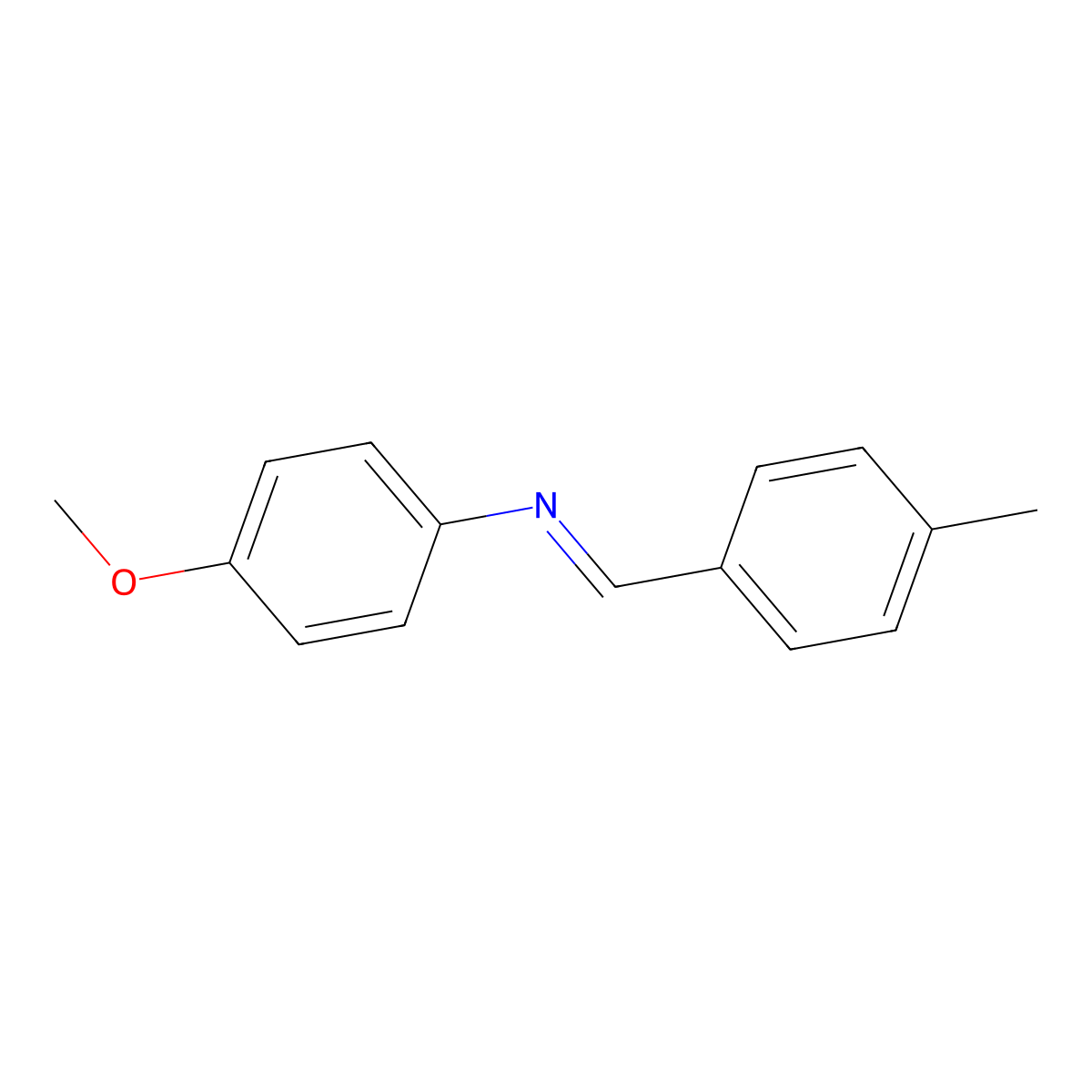 N-(4-Methylbenzylidene)-P-anisidine molecular structure, CAS 30669-07-9