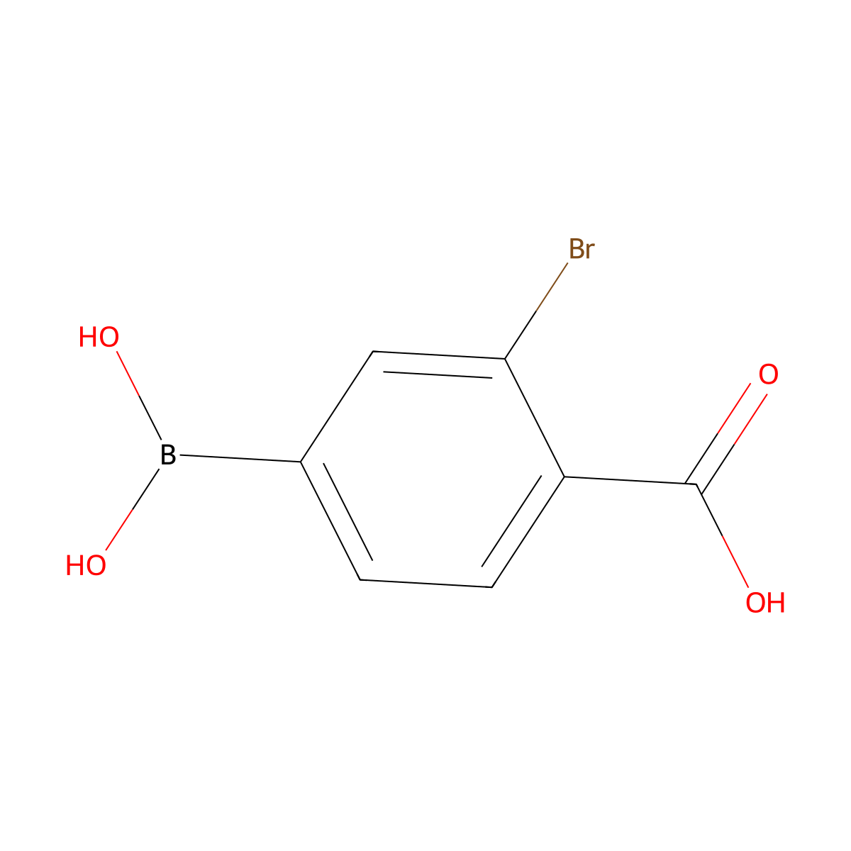 3-Bromo-4-carboxyphenylboronic acid molecular structure, CAS 3066919-53-4