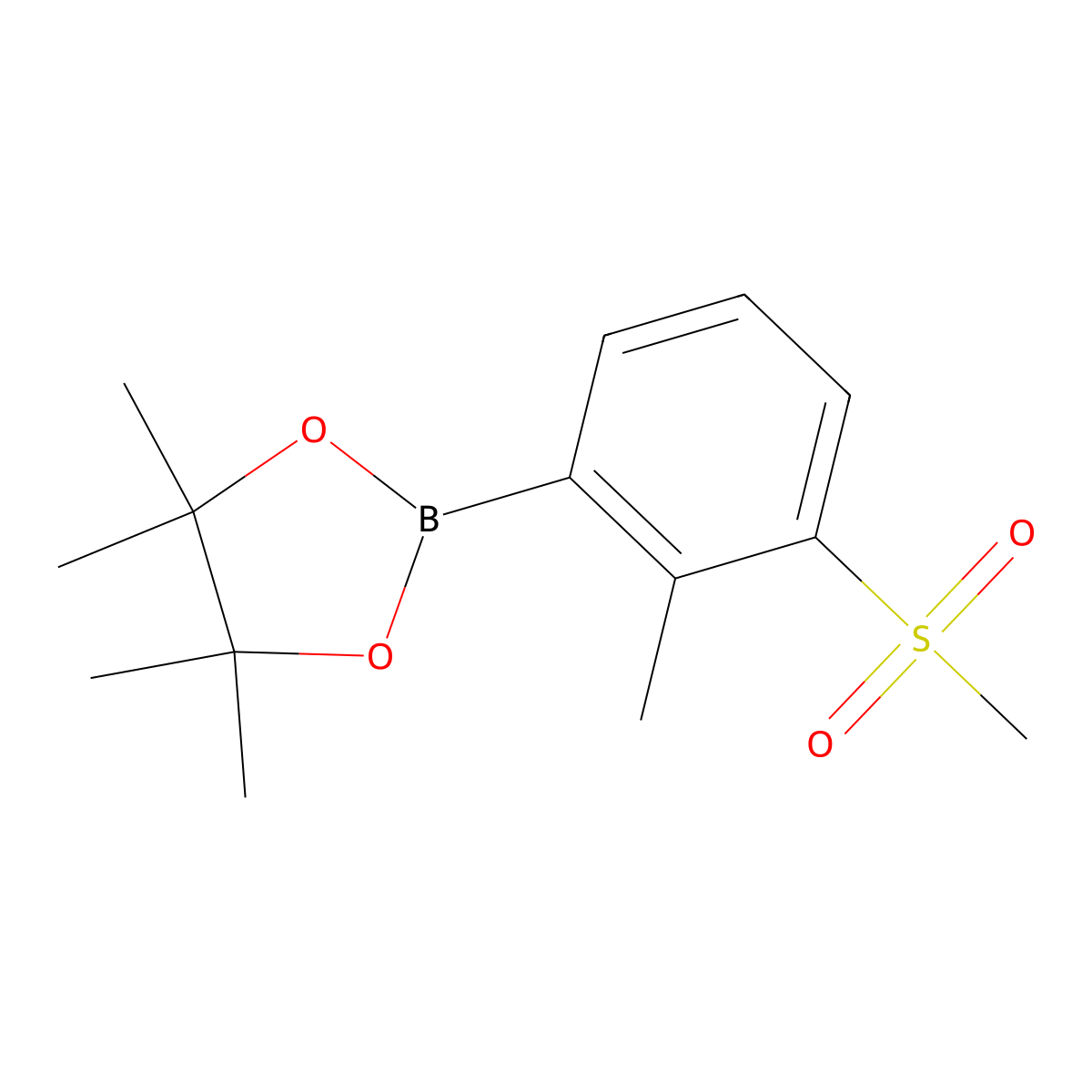 2-Methyl-3-(methylsulfonyl)phenylboronic Acid Pinacol Ester molecular structure, CAS 3067144-26-4
