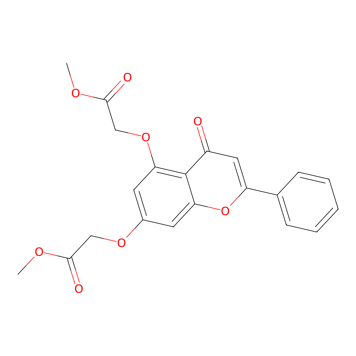 methyl {[5-(2-methoxy-2-oxoethoxy)-4-oxo-2-phenyl-4H-chromen-7-yl]oxy}acetate molecular structure, CAS 306729-89-5