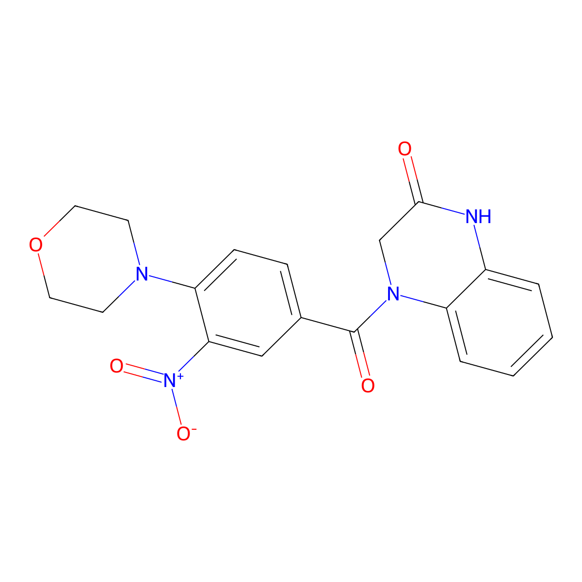 4-(4-morpholino-3-nitrobenzoyl)-3,4-dihydroquinoxalin-2(1H)-one molecular structure, CAS 306729-92-0