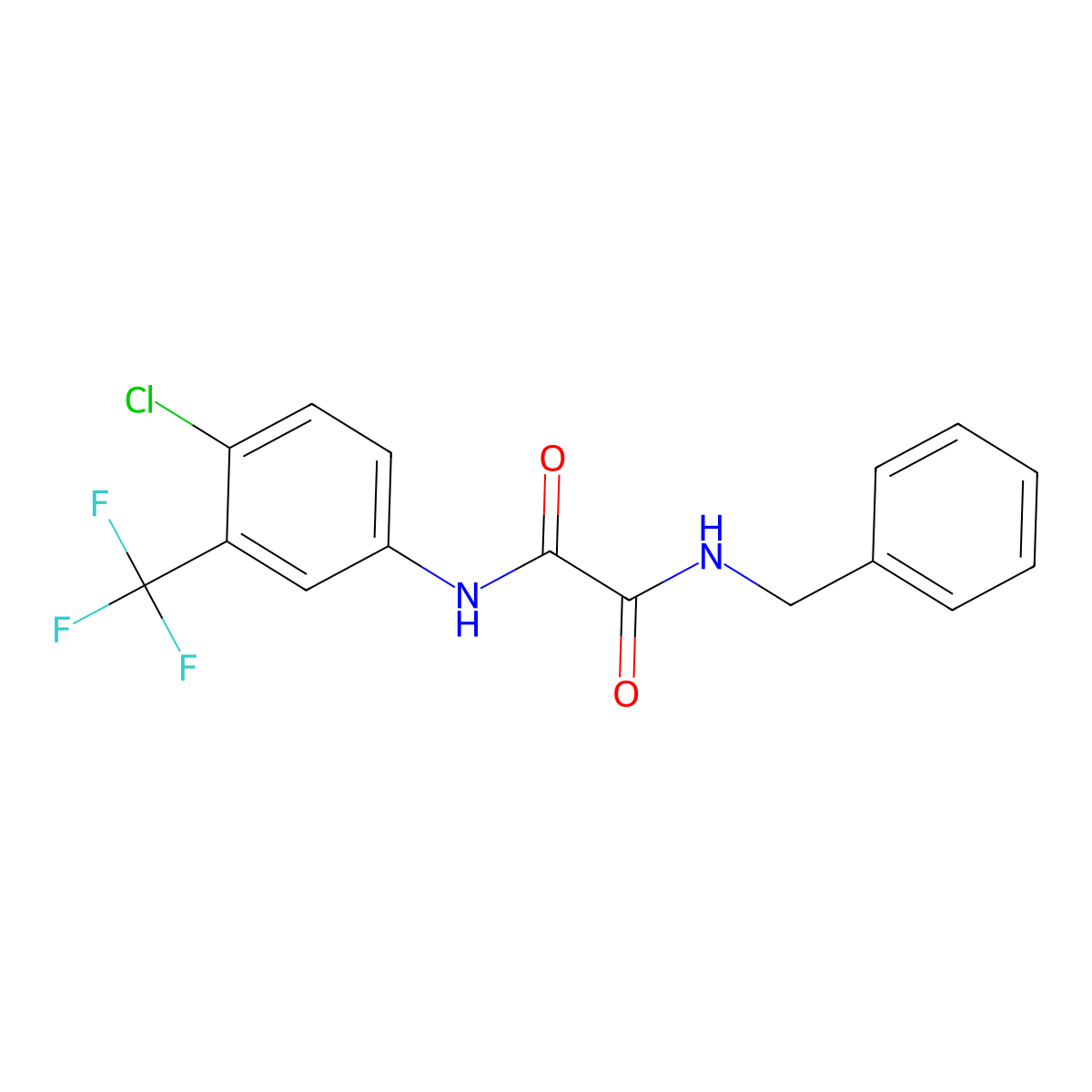 N~1~-benzyl-N~2~-[4-chloro-3-(trifluoromethyl)phenyl]ethanediamide molecular structure, CAS 306729-96-4