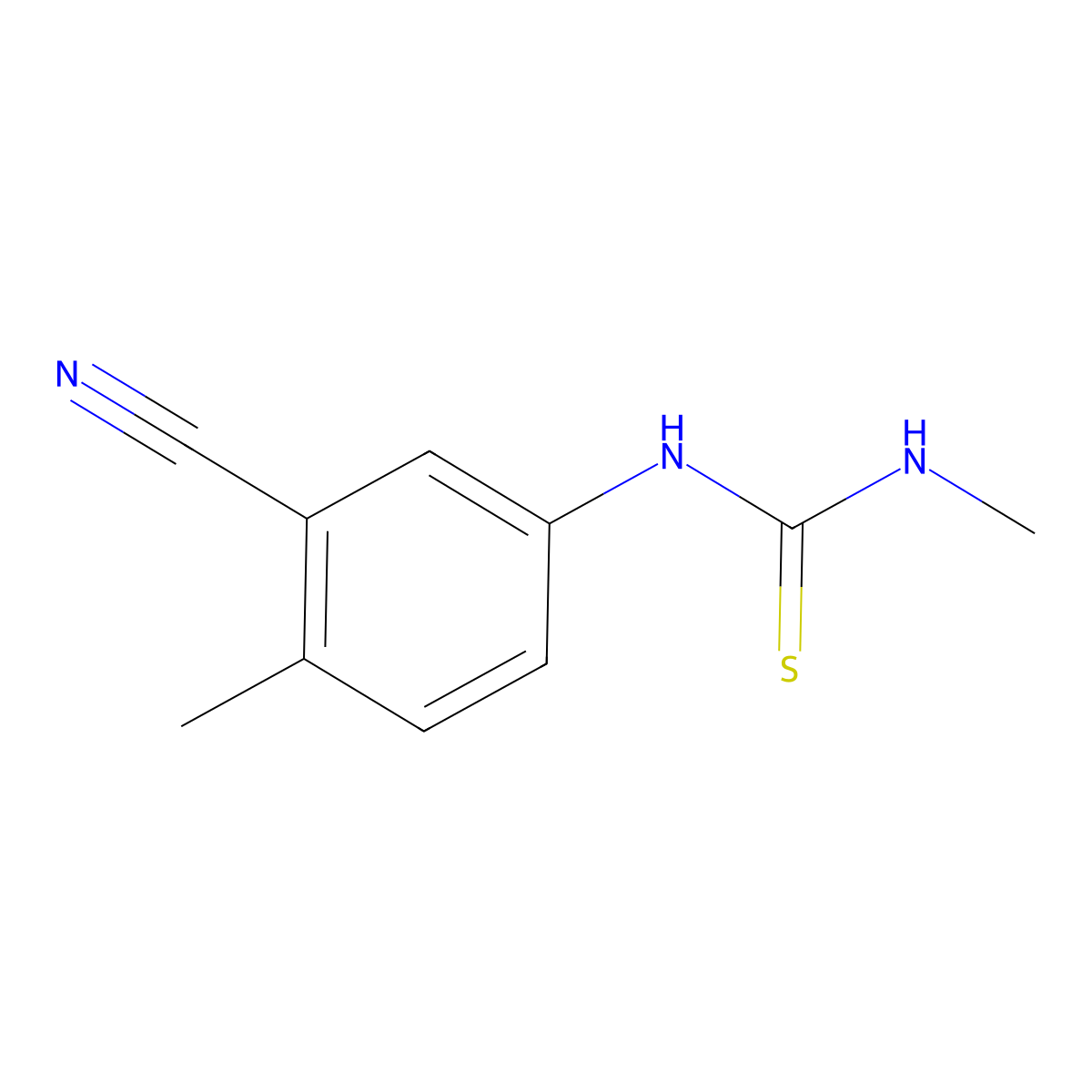 1-(3-Cyano-4-methylphenyl)-3-methylthiourea molecular structure, CAS 306729-97-5