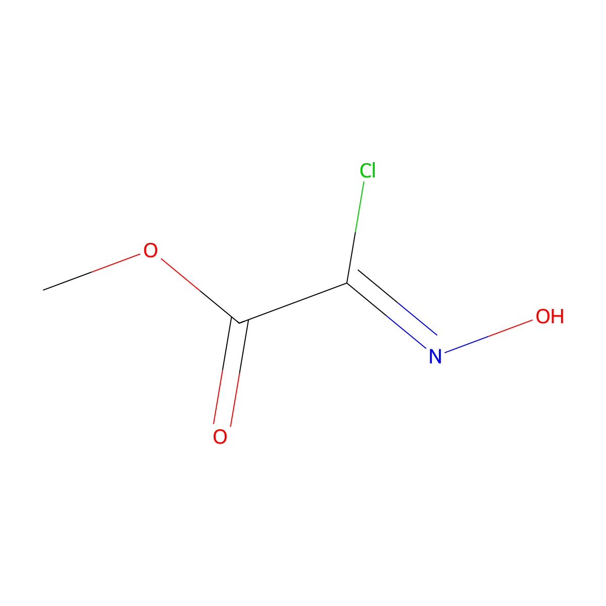 Methyl 2-chloro-2-(hydroxyimino)acetate molecular structure, CAS 30673-27-9
