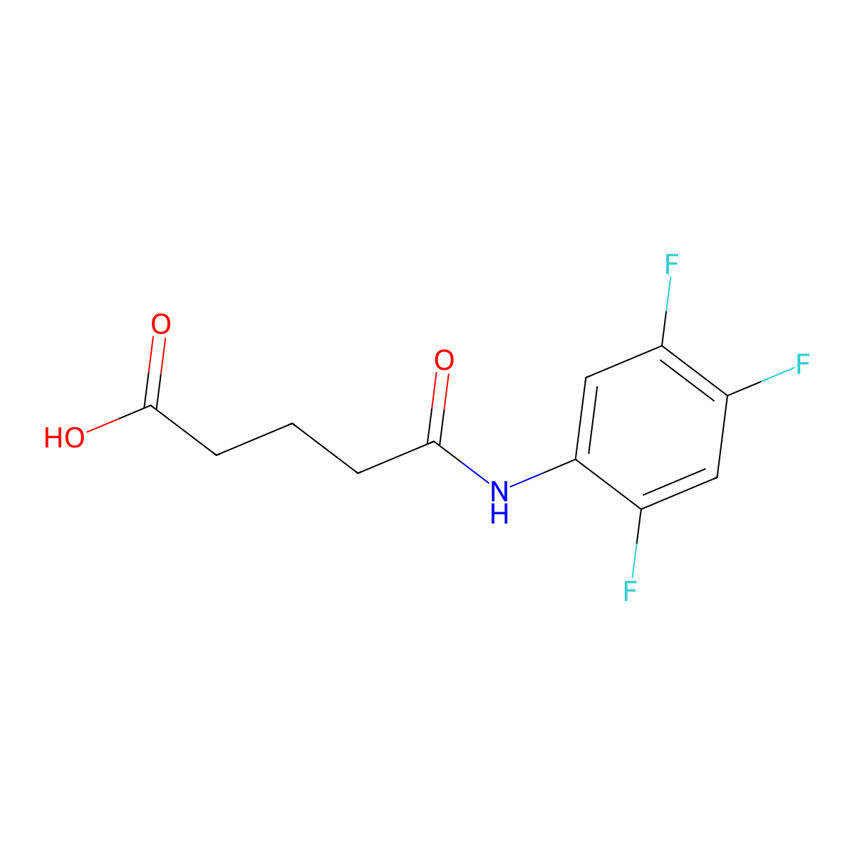 5-Oxo-5-(2,4,5-trifluoroanilino)pentanoic acid molecular structure, CAS 306730-07-4