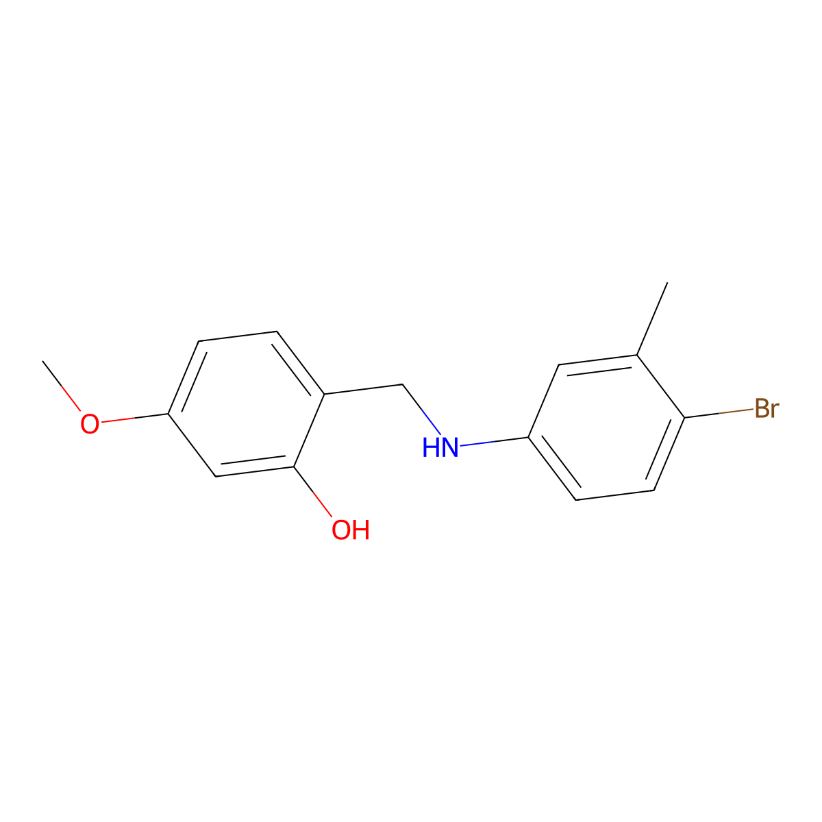2-[(4-Bromo-3-methylanilino)methyl]-5-methoxybenzenol molecular structure, CAS 306730-29-0