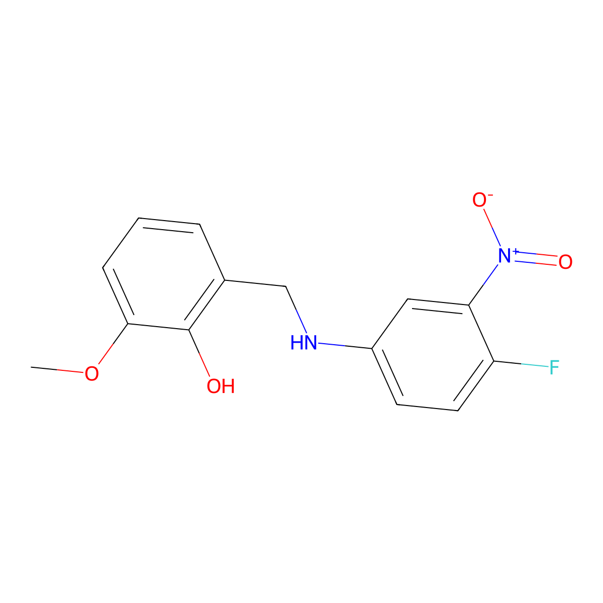 2-[(4-Fluoro-3-nitroanilino)methyl]-6-methoxybenzenol molecular structure, CAS 306730-34-7