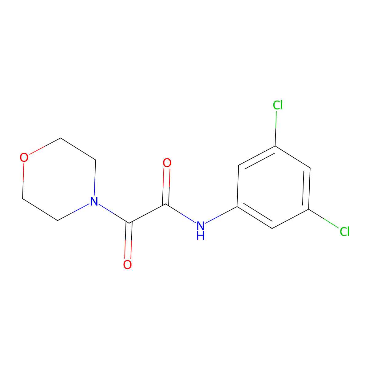 N-(3,5-dichlorophenyl)-2-morpholino-2-oxoacetamide molecular structure, CAS 306730-42-7