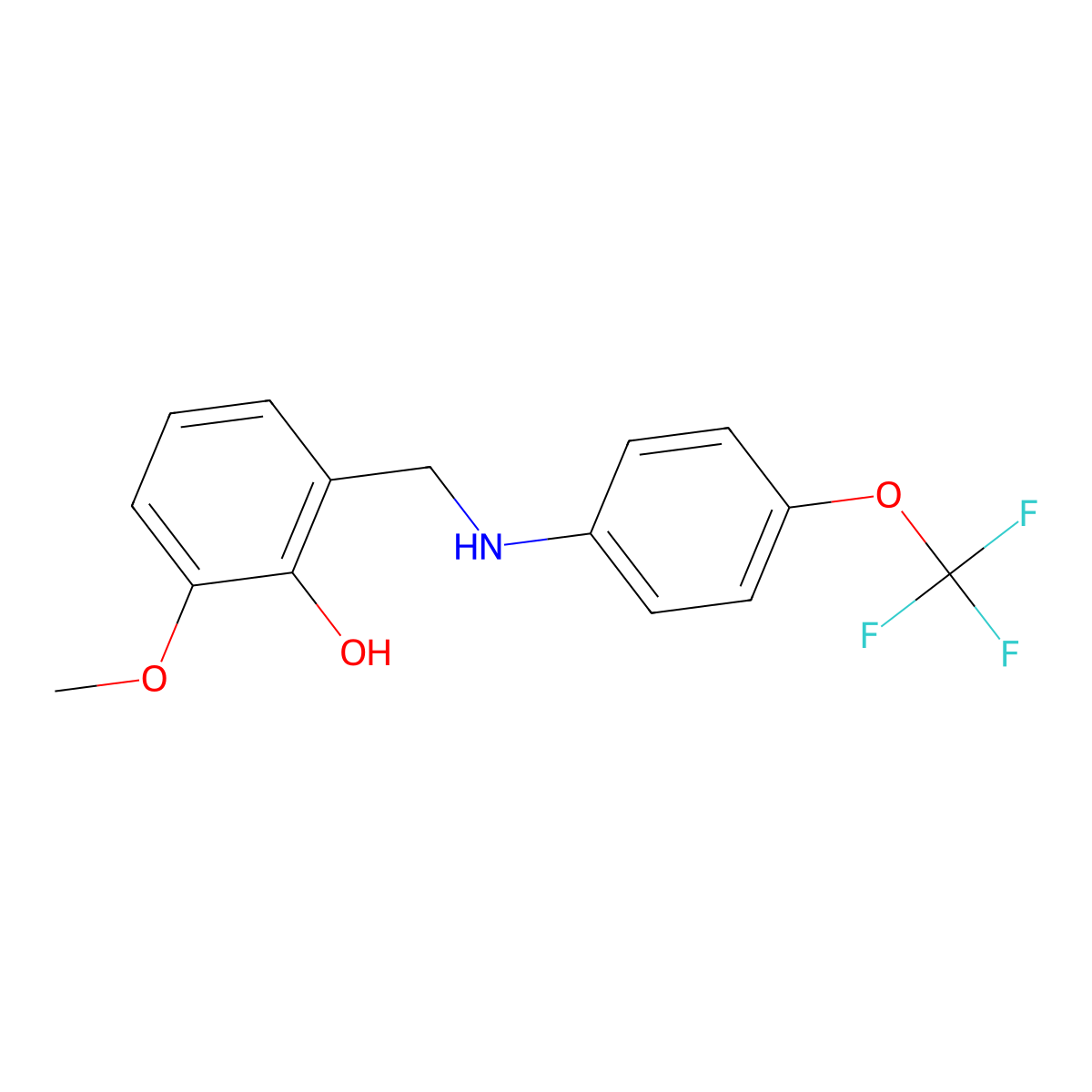 2-Methoxy-6-({[4-(trifluoromethoxy)phenyl]amino}methyl)phenol molecular structure, CAS 306730-45-0