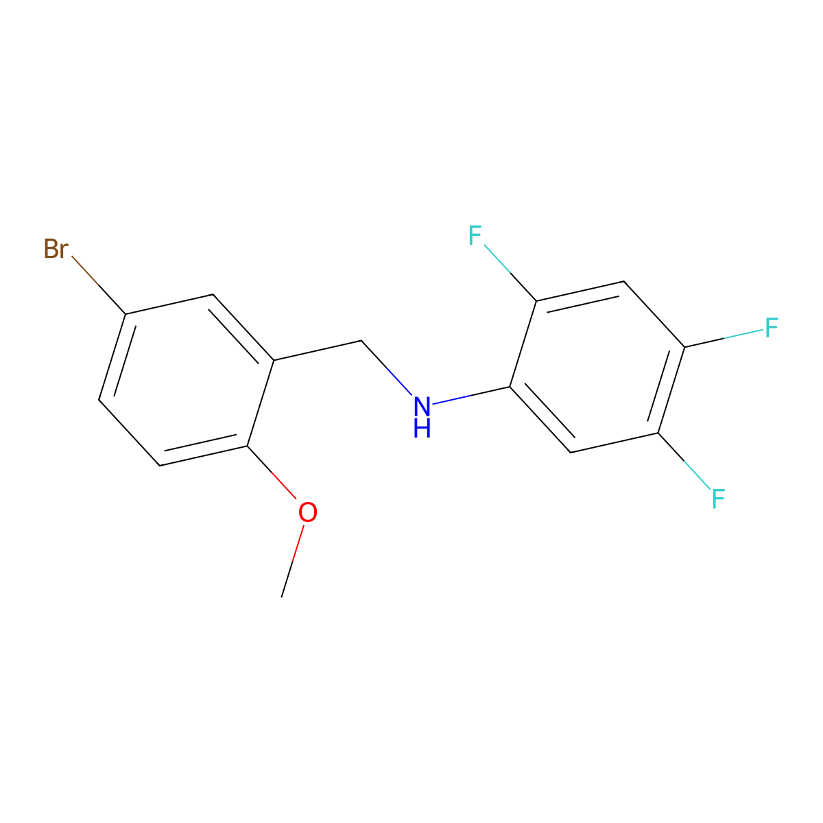 N-(5-bromo-2-methoxybenzyl)-2,4,5-trifluoroaniline molecular structure, CAS 306730-62-1