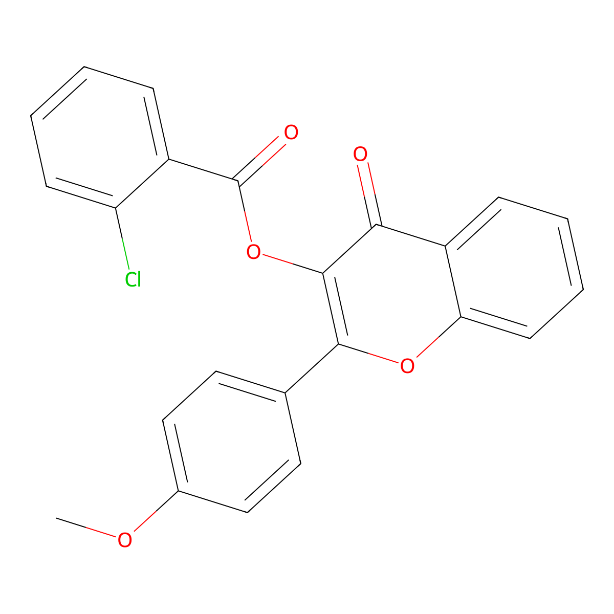 2-(4-methoxyphenyl)-4-oxo-4H-chromen-3-yl 2-chlorobenzenecarboxylate molecular structure, CAS 306730-64-3