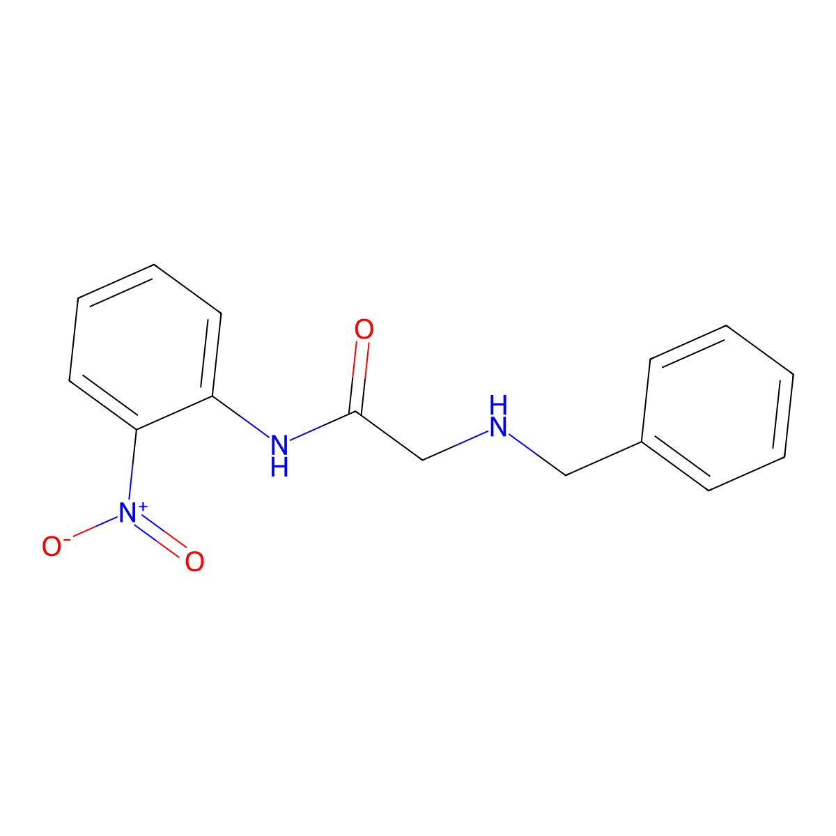 2-(benzylamino)-N-(2-nitrophenyl)acetamide molecular structure, CAS 306730-65-4