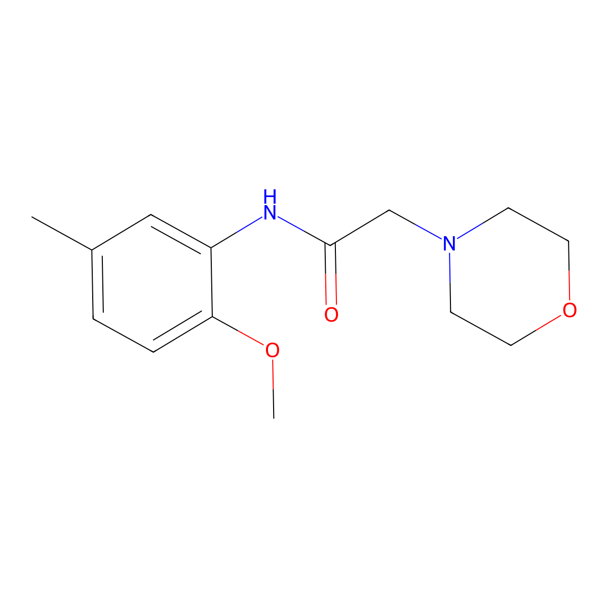 N-(2-methoxy-5-methylphenyl)-2-morpholin-4-ylacetamide molecular structure, CAS 306730-66-5