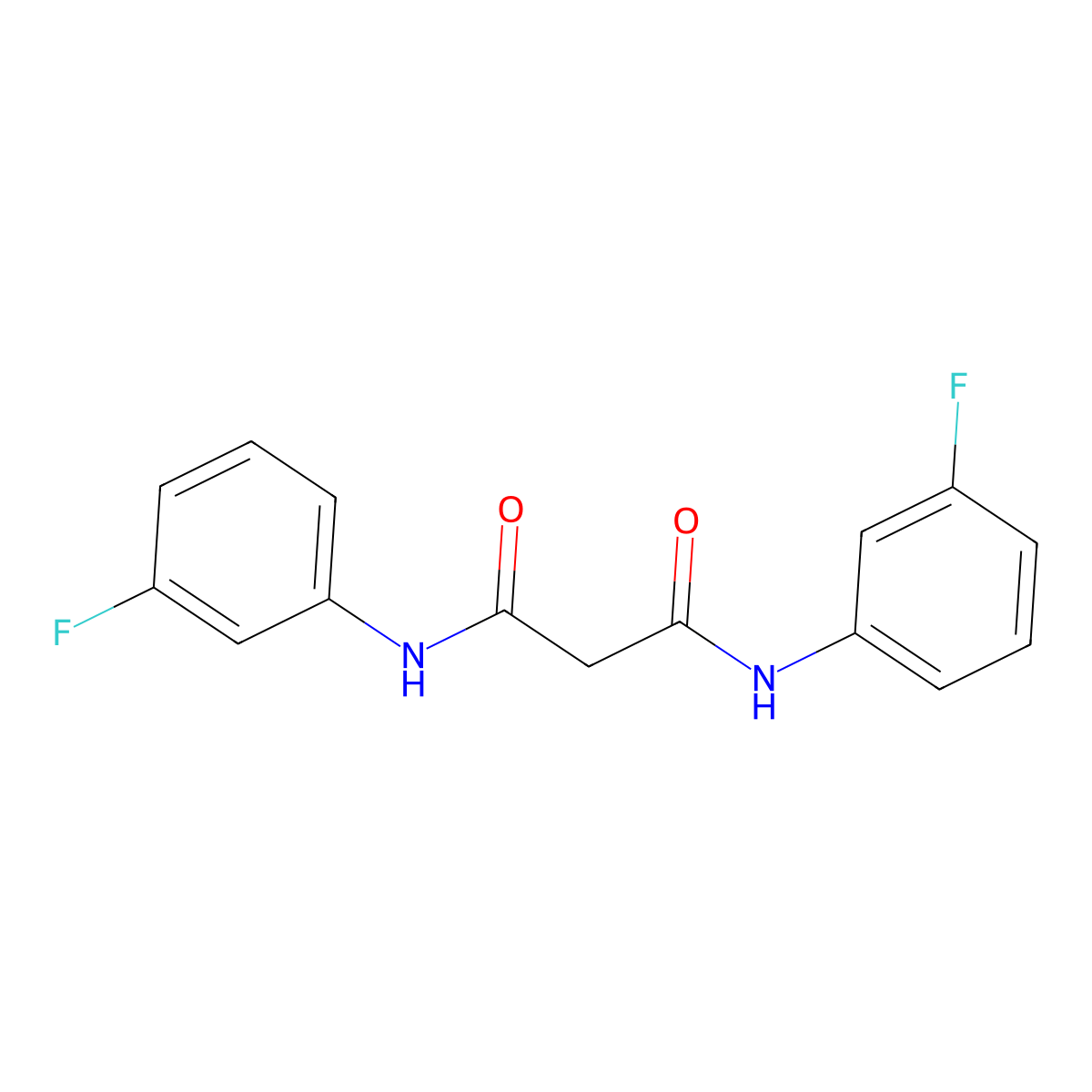 N,N'-bis(3-fluorophenyl)propanediamide molecular structure, CAS 306731-42-0