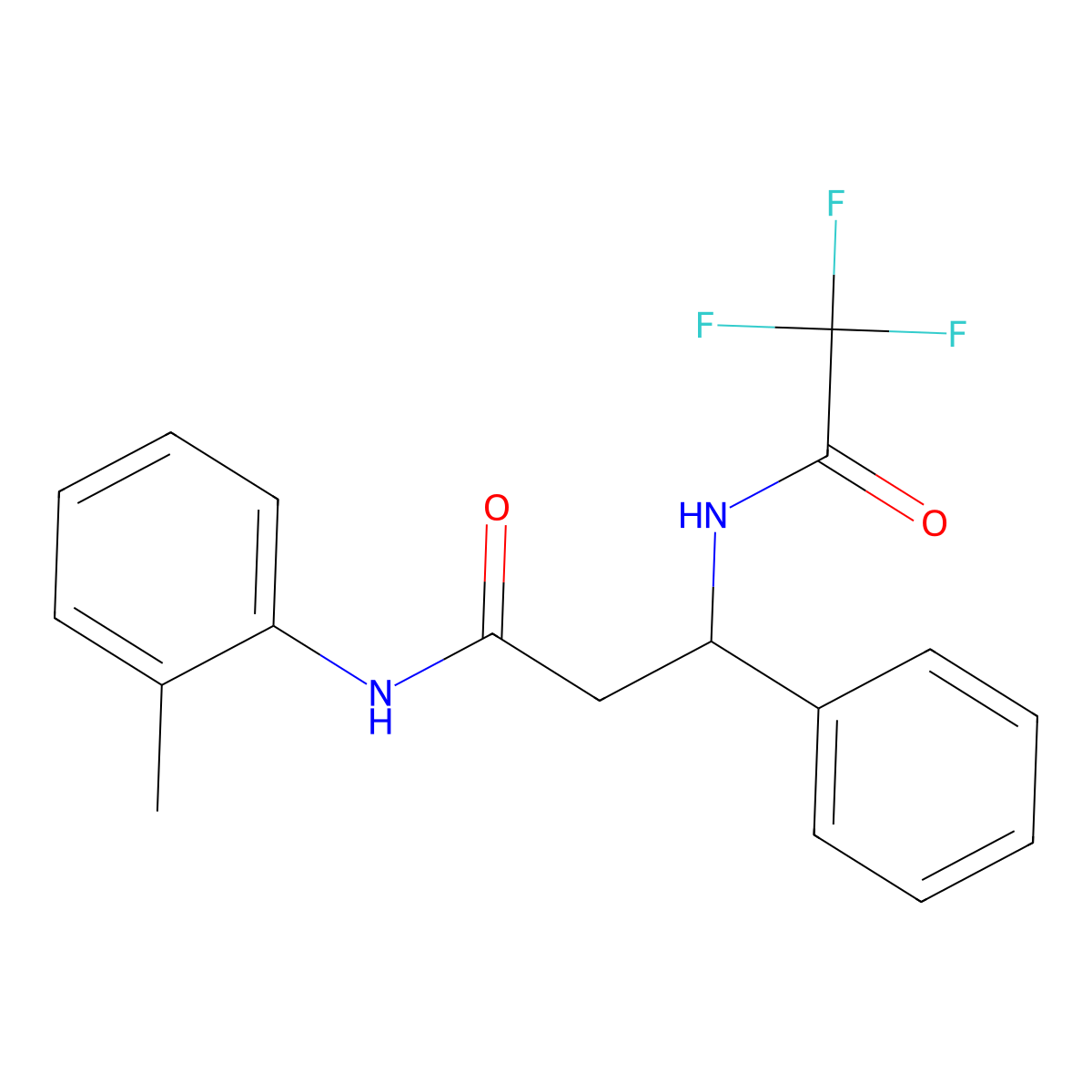 N-(2-Methylphenyl)-3-phenyl-3-[(trifluoroacetyl)amino]propanamide molecular structure, CAS 306731-55-5