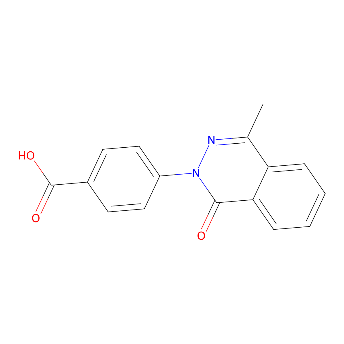 4-(4-methyl-1-oxophthalazin-2(1H)-yl)benzoic acid molecular structure, CAS 306731-76-0