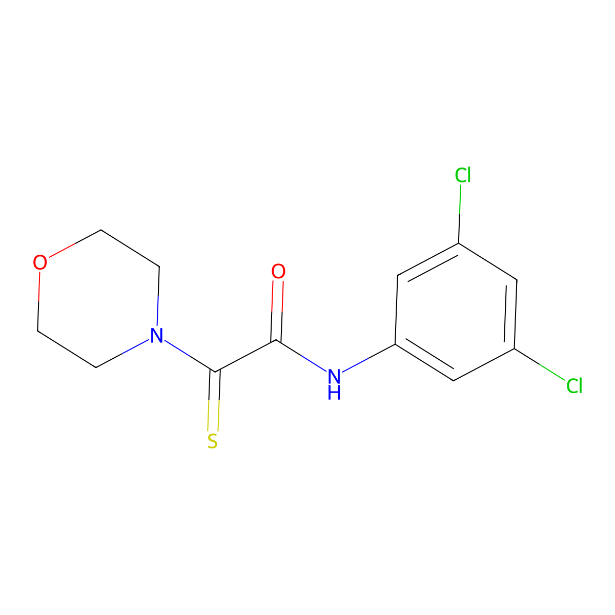 N-(3,5-dichlorophenyl)-2-morpholino-2-thioxoacetamide molecular structure, CAS 306731-97-5