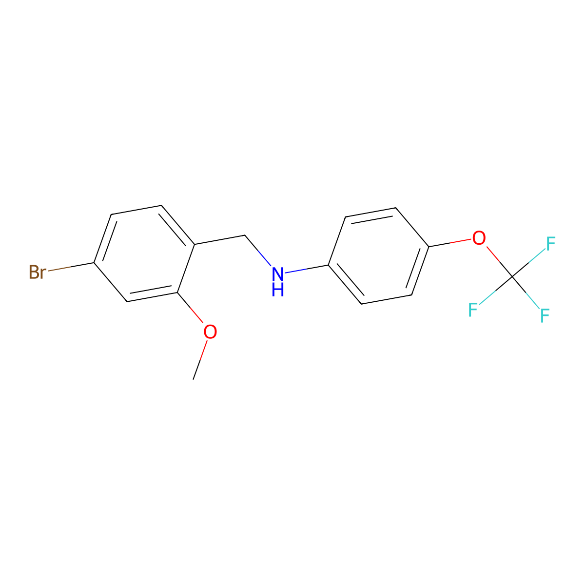 N-(4-bromo-2-methoxybenzyl)-4-(trifluoromethoxy)aniline molecular structure, CAS 306732-01-4