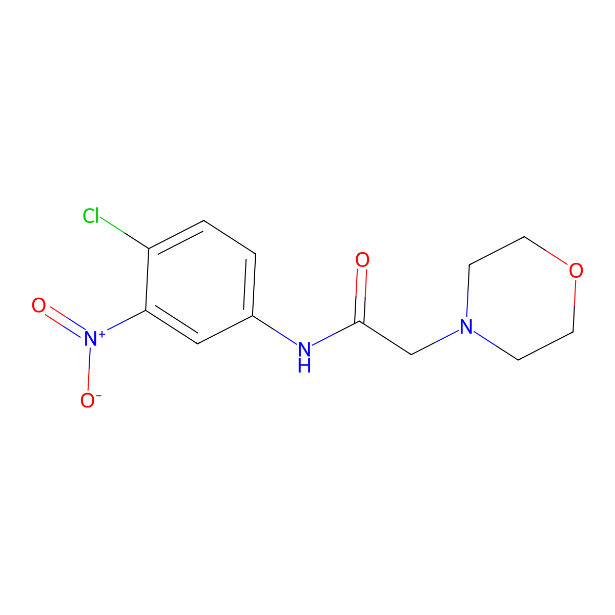 N-(4-chloro-3-nitrophenyl)-2-morpholinoacetamide molecular structure, CAS 306732-03-6
