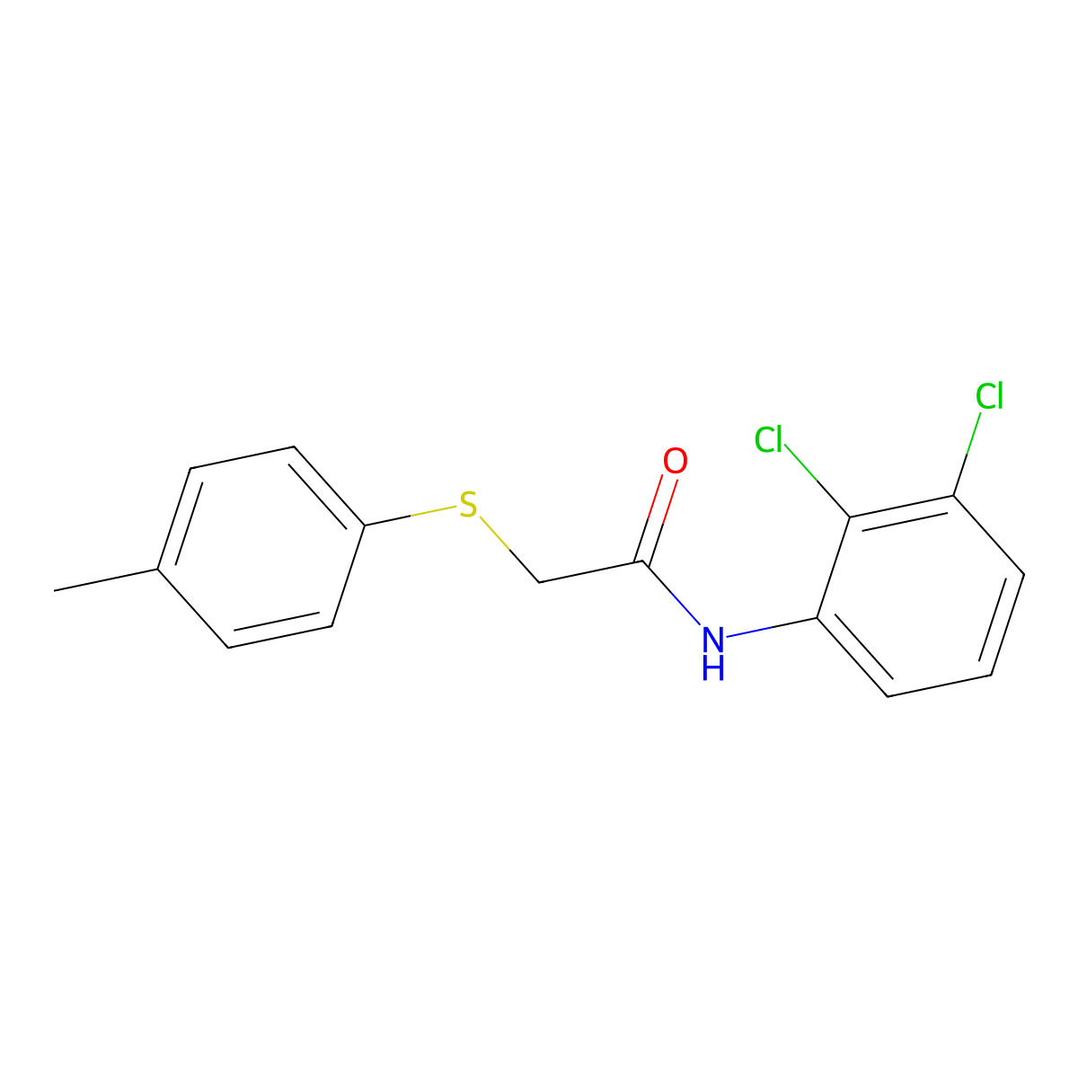 N-(2,3-dichlorophenyl)-2-[(4-methylphenyl)sulfanyl]acetamide molecular structure, CAS 306732-04-7