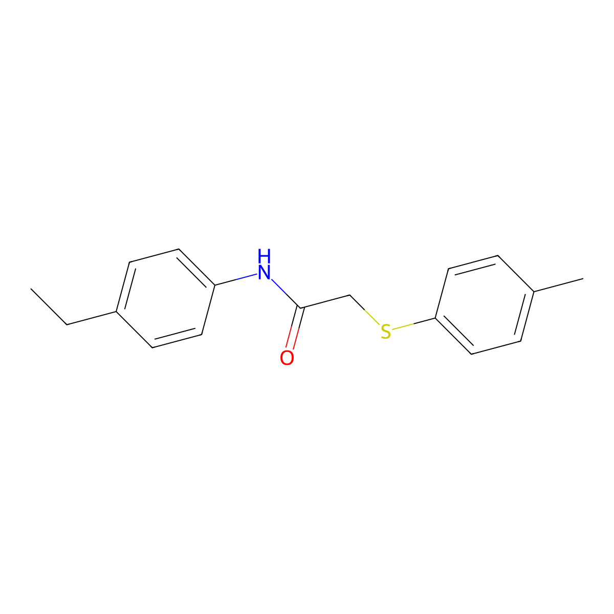 N-(4-ethylphenyl)-2-[(4-methylphenyl)sulfanyl]acetamide molecular structure, CAS 306732-10-5
