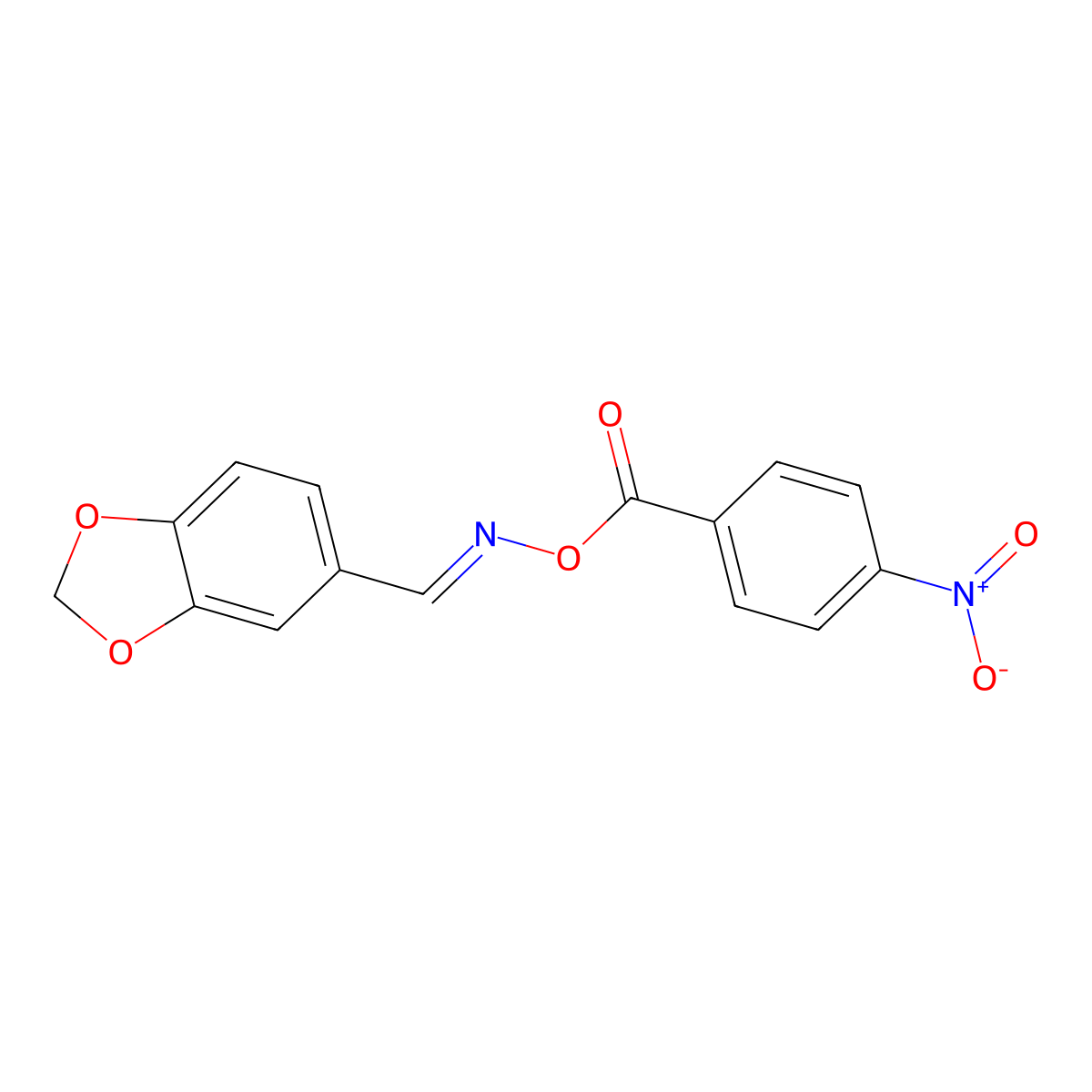 5-({[(4-Nitrobenzoyl)oxy]imino}methyl)-1,3-benzodioxole molecular structure, CAS 306732-20-7