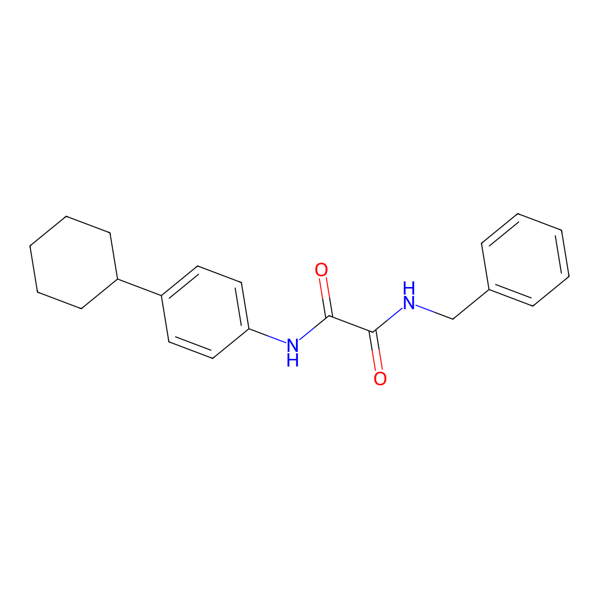 N~1~-benzyl-N~2~-(4-cyclohexylphenyl)ethanediamide molecular structure, CAS 306732-22-9