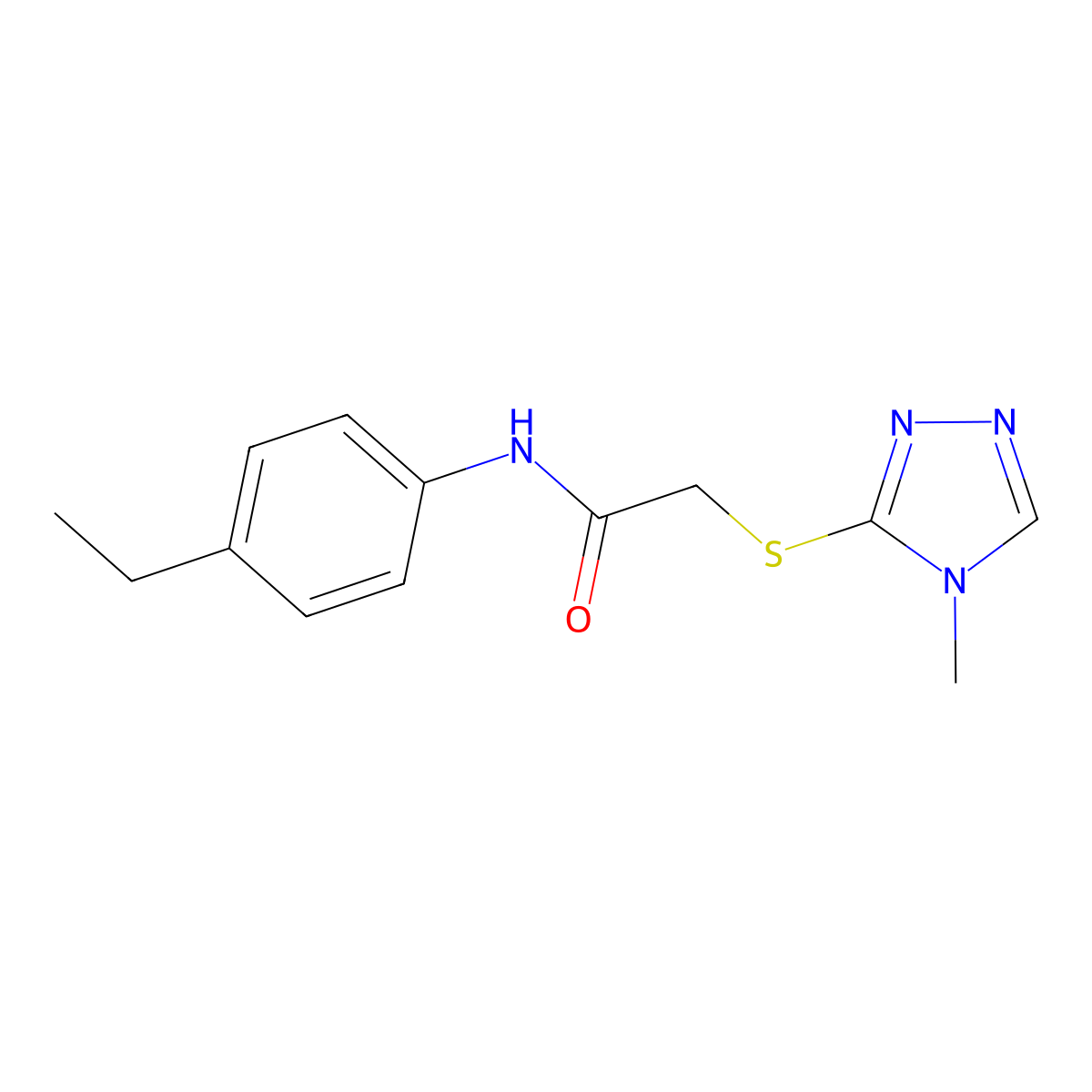 N-(4-ethylphenyl)-2-[(4-methyl-4H-1,2,4-triazol-3-yl)sulfanyl]acetamide molecular structure, CAS 306732-24-1