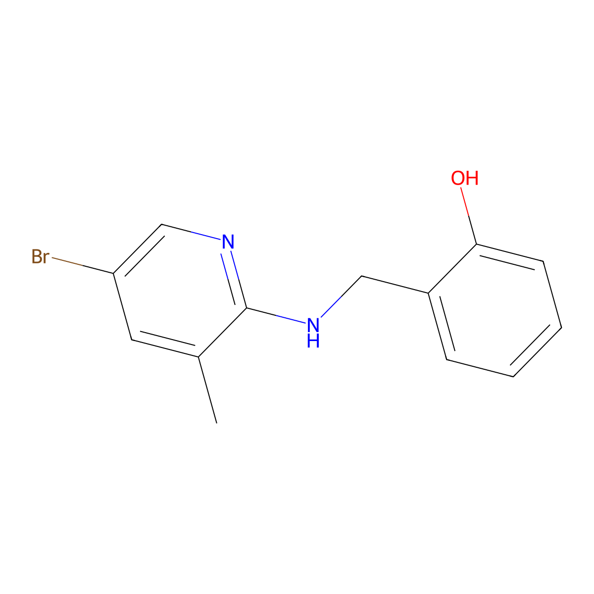 2-{[(5-Bromo-3-methylpyridin-2-yl)amino]methyl}phenol molecular structure, CAS 306732-30-9