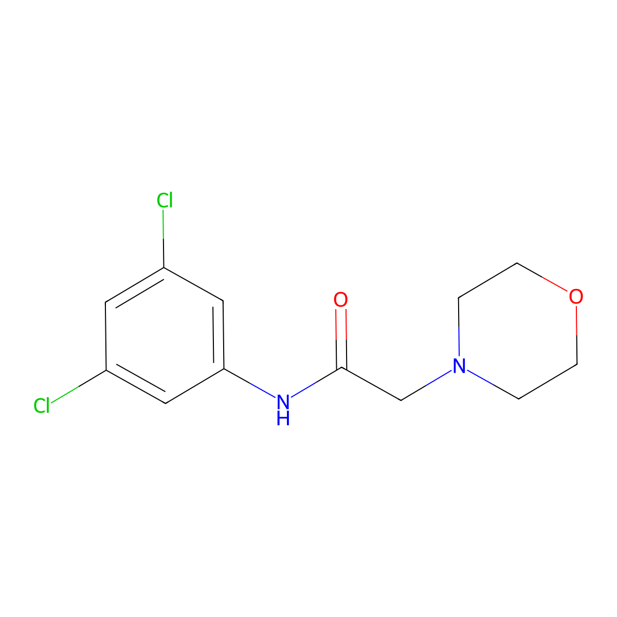 N-(3,5-dichlorophenyl)-2-morpholinoacetamide molecular structure, CAS 306732-43-4