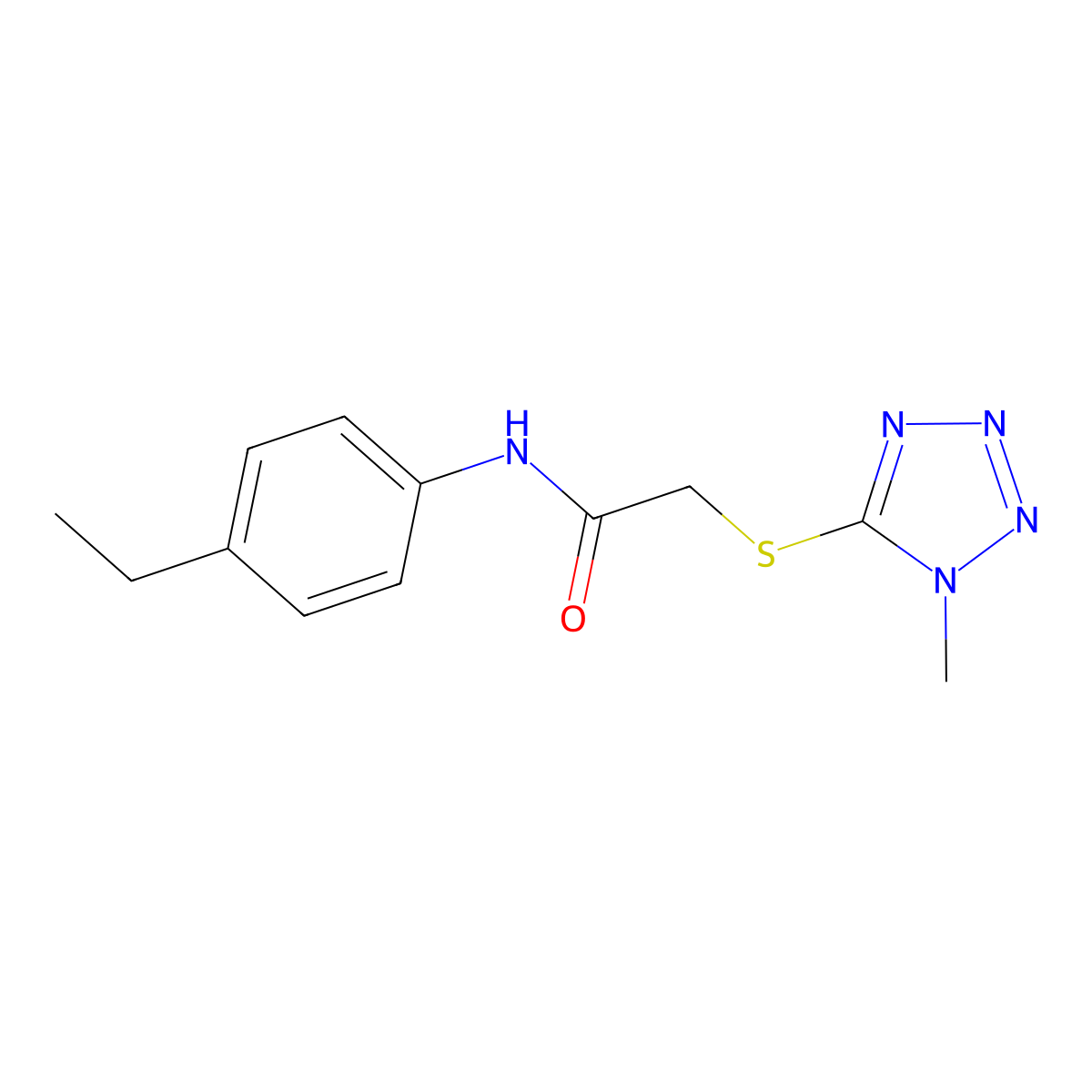 N-(4-Ethylphenyl)-2-[(1-methyl-1H-tetraazol-5-yl)sulfanyl]acetamide molecular structure, CAS 306732-44-5