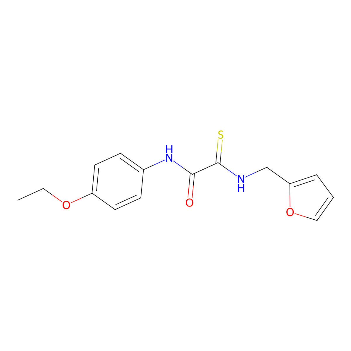 N-(4-ethoxyphenyl)-2-[(2-furylmethyl)amino]-2-thioxoacetamide molecular structure, CAS 306732-53-6