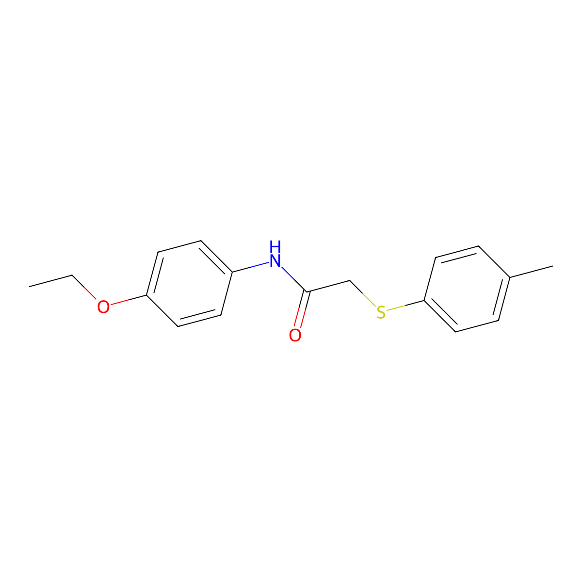 N-(4-ethoxyphenyl)-2-[(4-methylphenyl)sulfanyl]acetamide molecular structure, CAS 306732-54-7