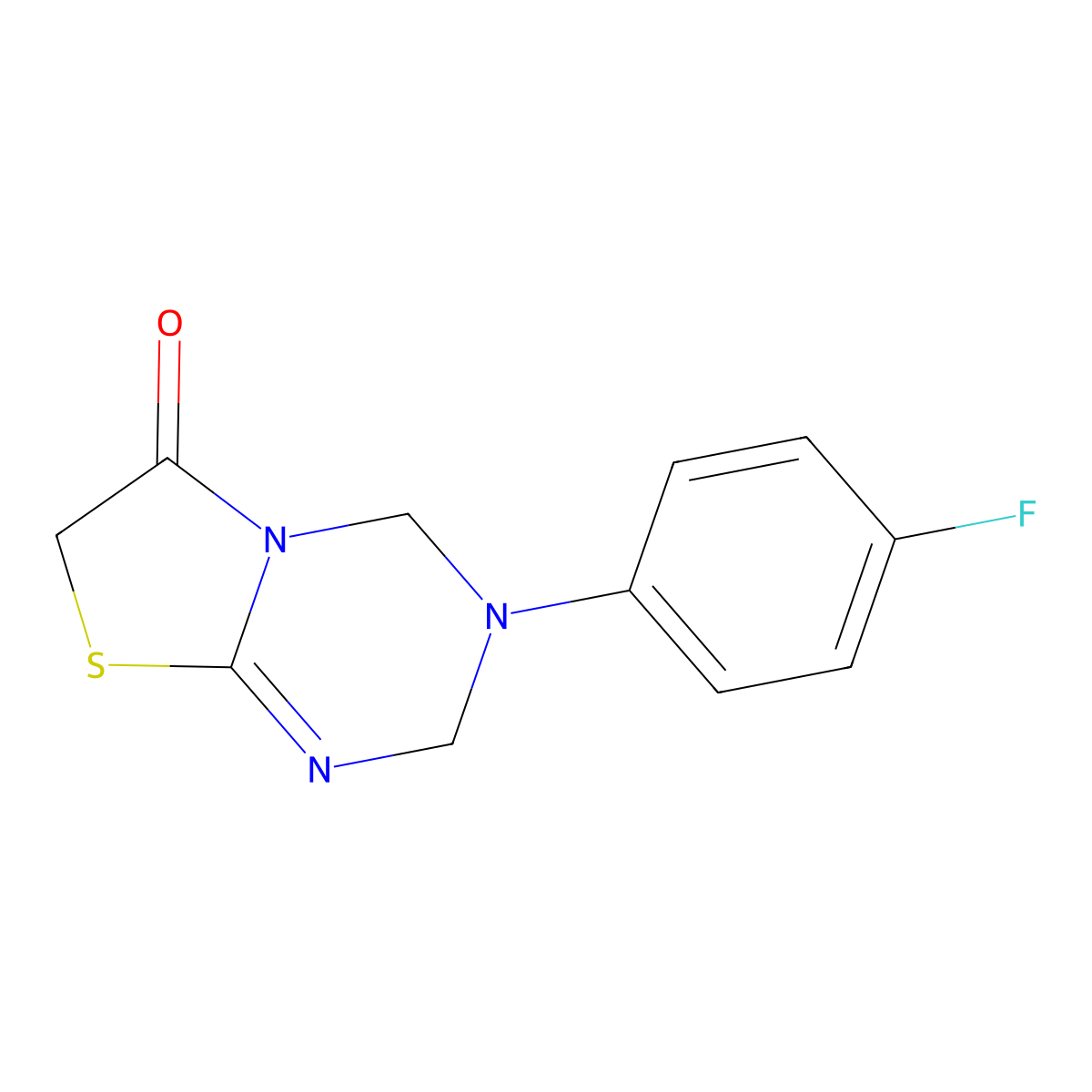 3-(4-Fluorophenyl)-2,4-dihydro-[1,3]thiazolo[3,2-a][1,3,5]triazin-6-one molecular structure, CAS 306735-78-4