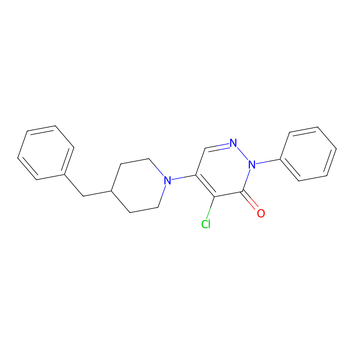 5-(4-Benzylpiperidin-1-yl)-4-chloro-2-phenylpyridazin-3-one molecular structure, CAS 306736-49-2