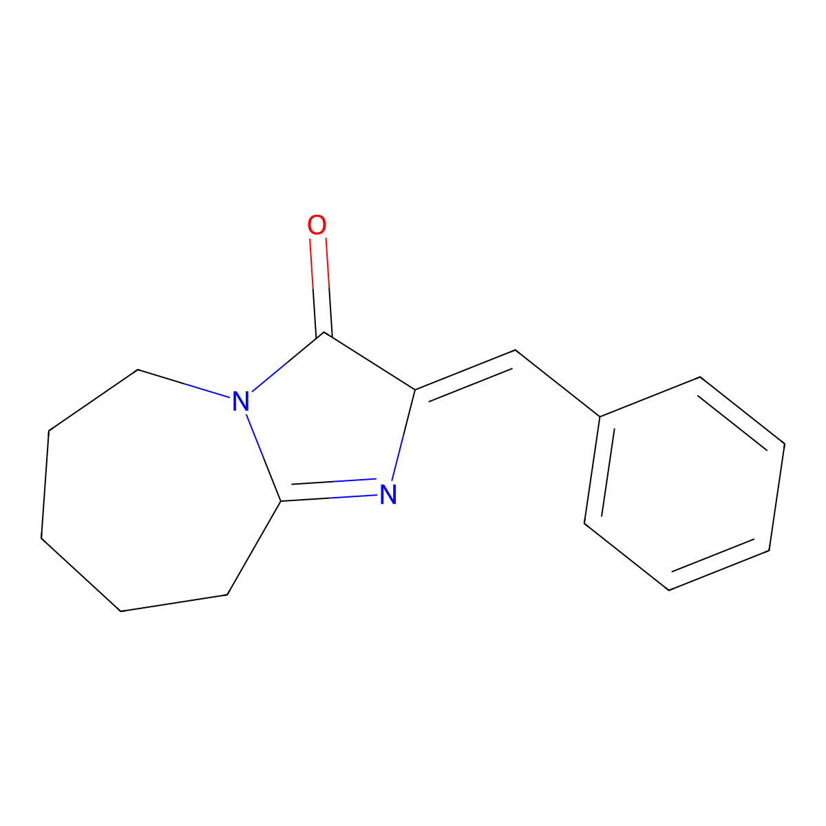 2-(phenylmethylidene)-2H,3H,5H,6H,7H,8H,9H-imidazo[1,2-a]azepin-3-one molecular structure, CAS 306736-85-6