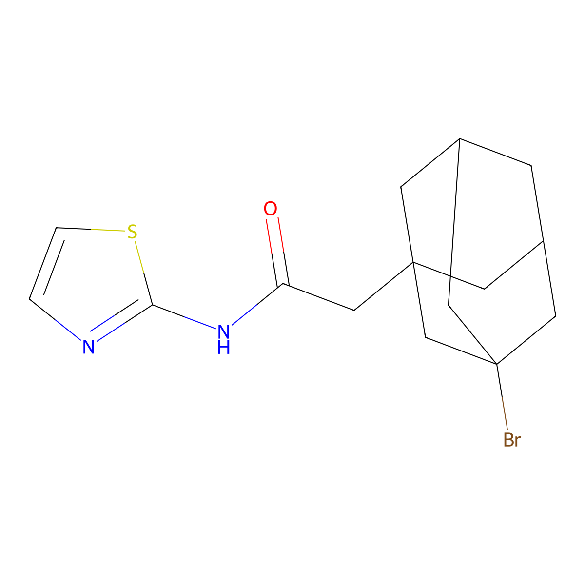 2-(3-bromoadamantanyl)-N-(1,3-thiazol-2-yl)acetamide molecular structure, CAS 306737-38-2