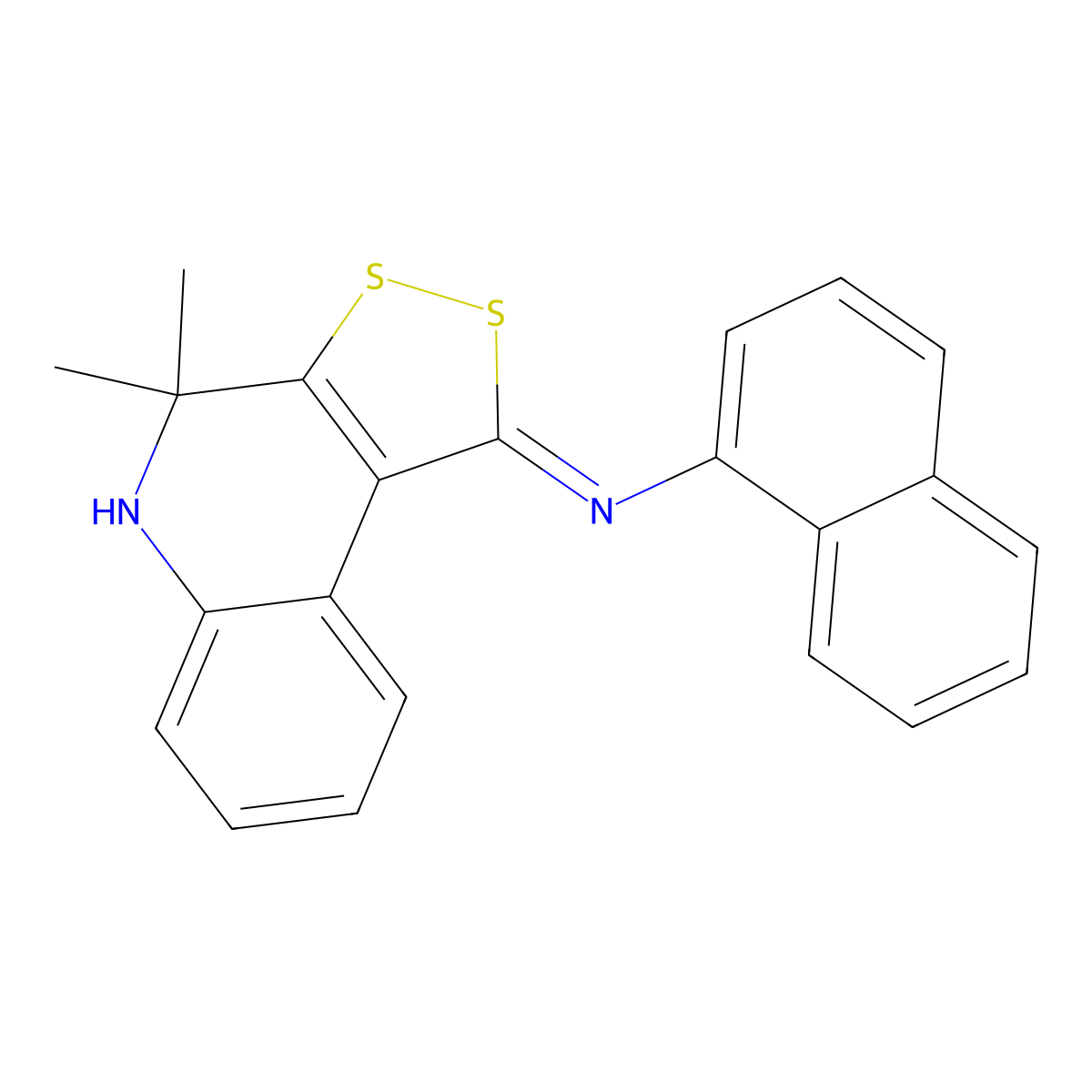 N-[(1Z)-4,4-dimethyl-4,5-dihydro-1H-[1,2]dithiolo[3,4-c]quinolin-1-ylidene]naphthalen-1-amine molecular structure, CAS 306737-58-6