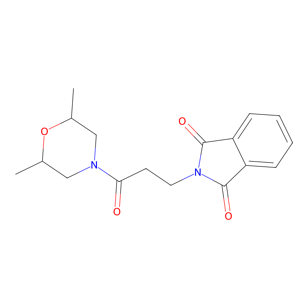 2-[3-(2,6-Dimethylmorpholin-4-yl)-3-oxopropyl]isoindole-1,3-dione molecular structure, CAS 306738-63-6