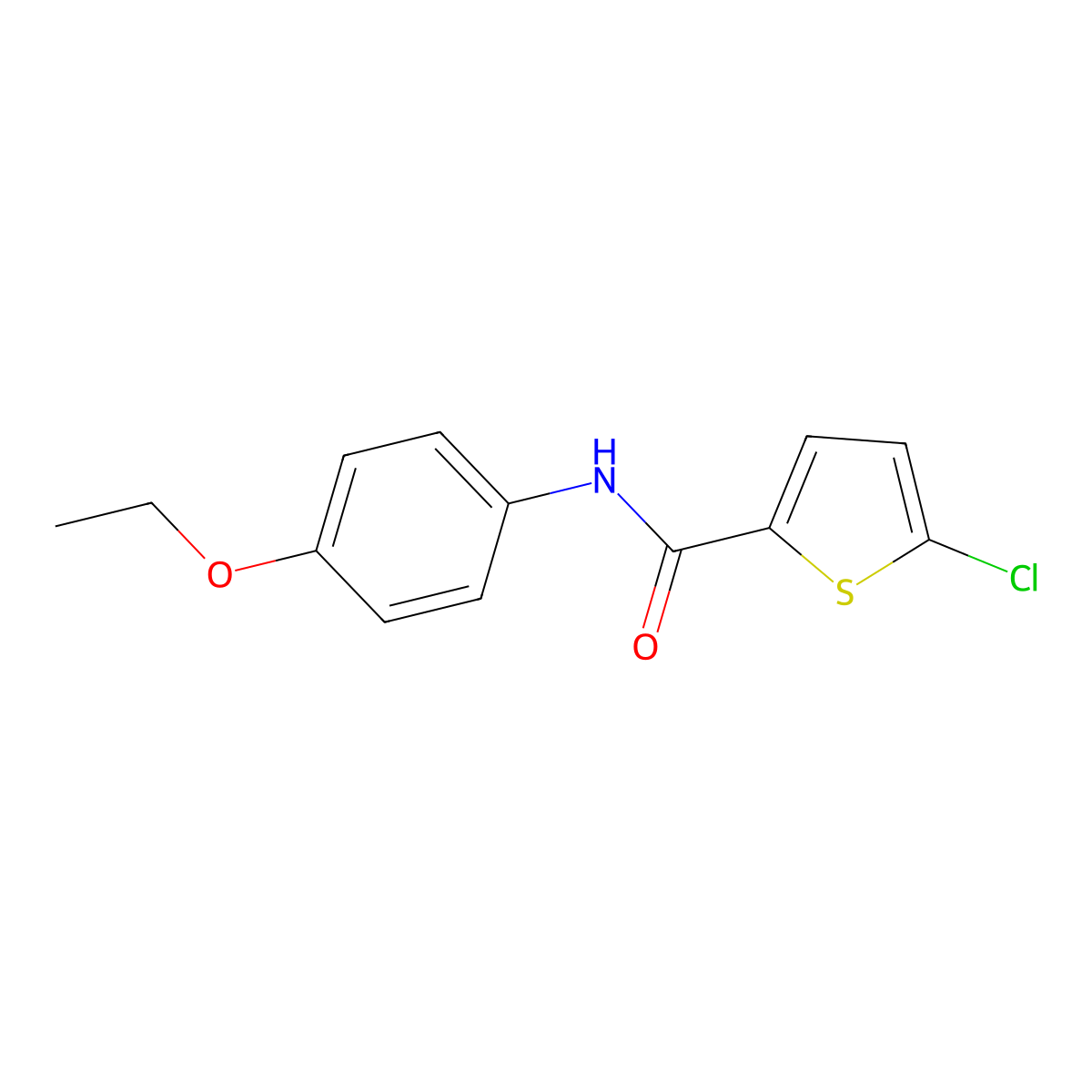 5-chloro-N-(4-ethoxyphenyl)thiophene-2-carboxamide molecular structure, CAS 306738-75-0