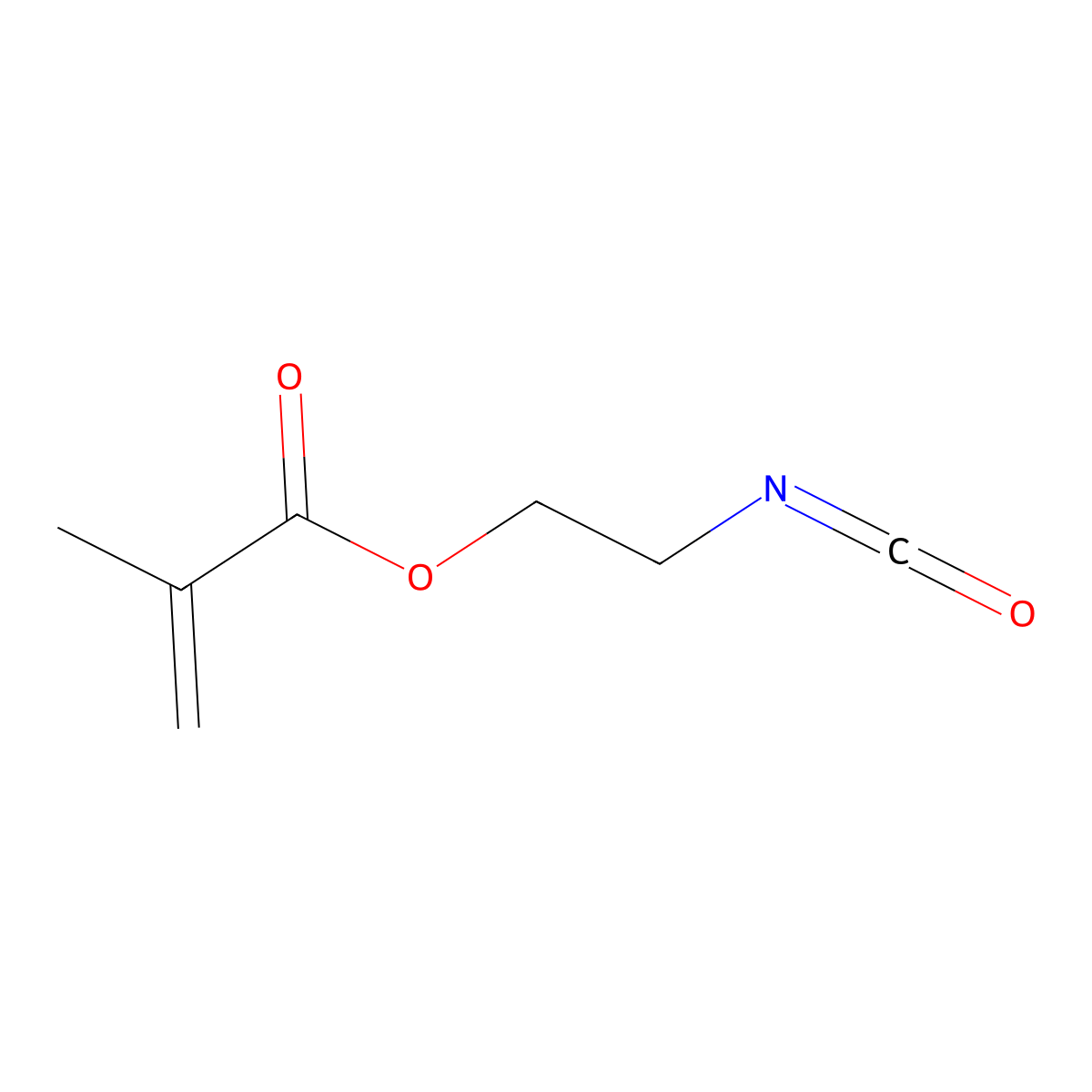 2-Isocyanatoethyl methacrylate molecular structure, CAS 30674-80-7