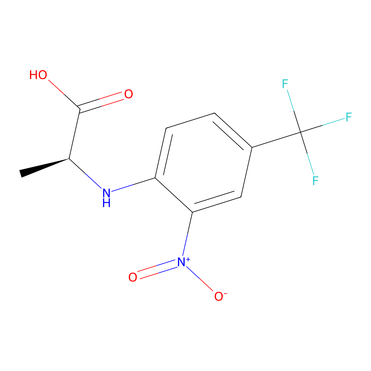 (2S)-2-{[2-nitro-4-(trifluoromethyl)phenyl]amino}propanoic acid molecular structure, CAS 306740-16-9
