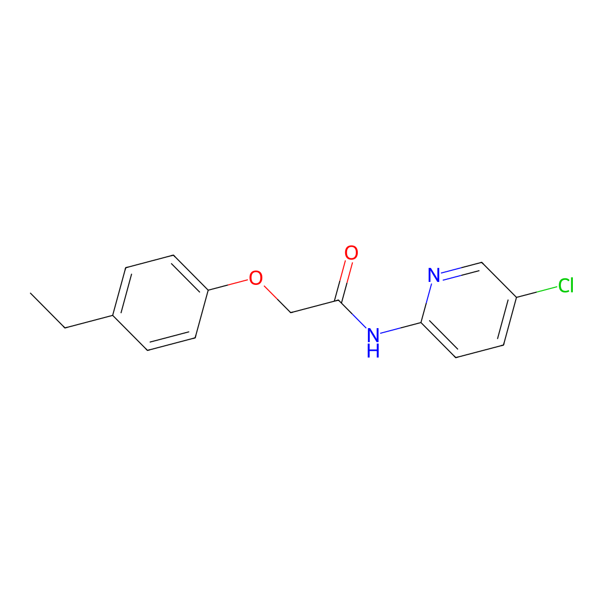 N-(5-chloropyridin-2-yl)-2-(4-ethylphenoxy)acetamide molecular structure, CAS 306742-80-3