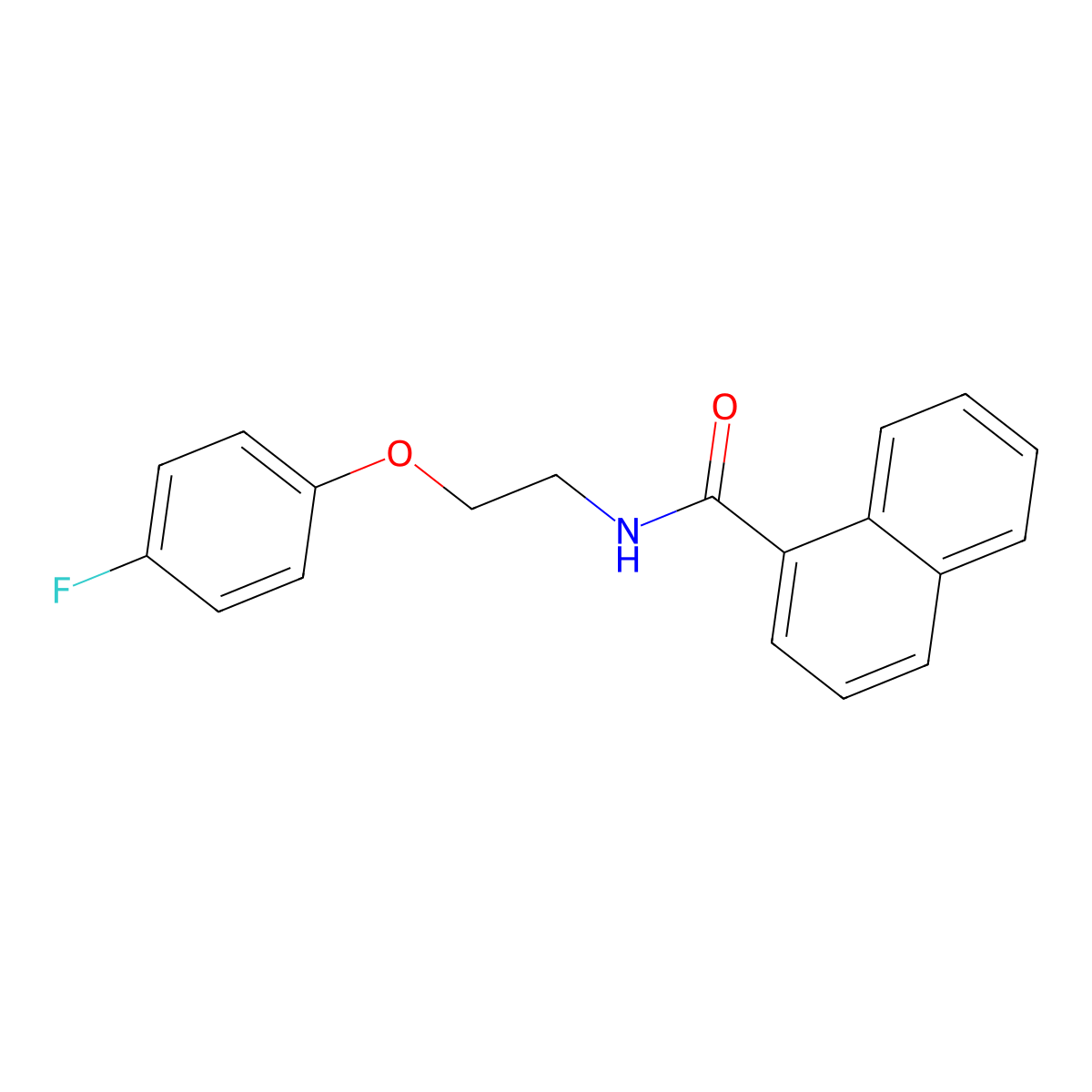 N-[2-(4-fluorophenoxy)ethyl]naphthalene-1-carboxamide molecular structure, CAS 306742-81-4
