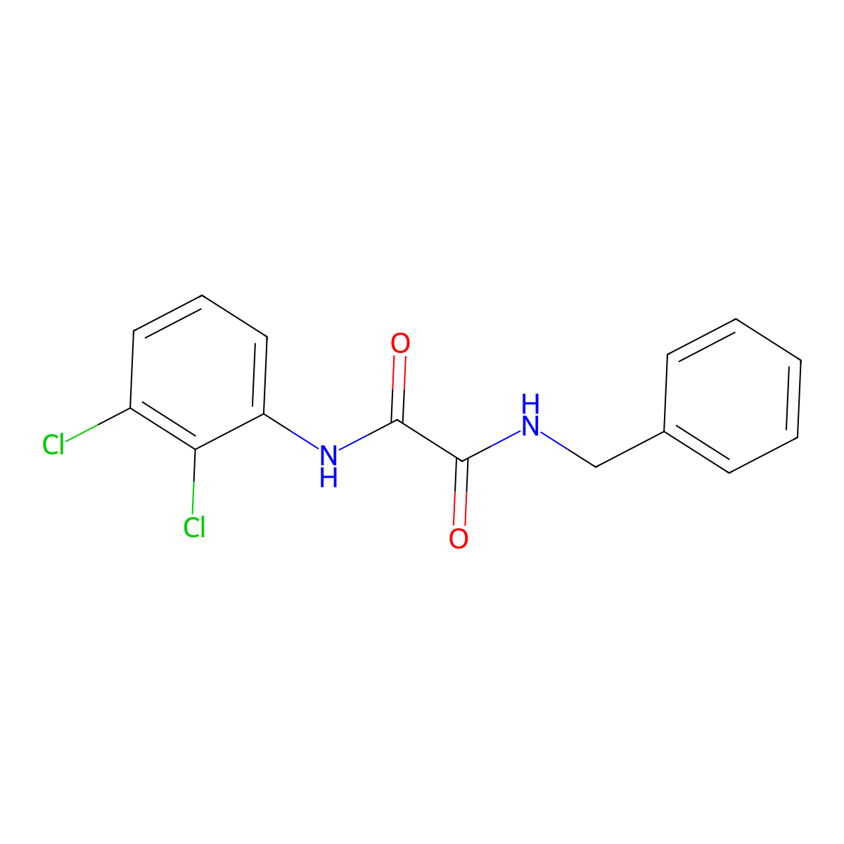 N-benzyl-N'-(2,3-dichlorophenyl)oxamide molecular structure, CAS 306742-85-8