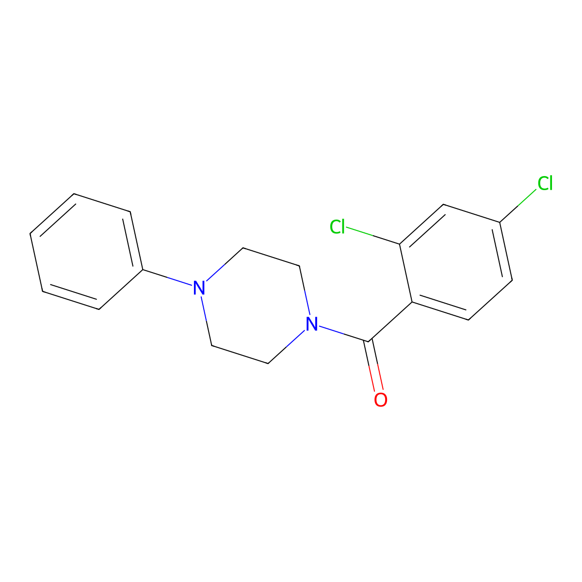 Piperazine, 1-(2,4-dichlorobenzoyl)-4-phenyl- molecular structure, CAS 306743-28-2