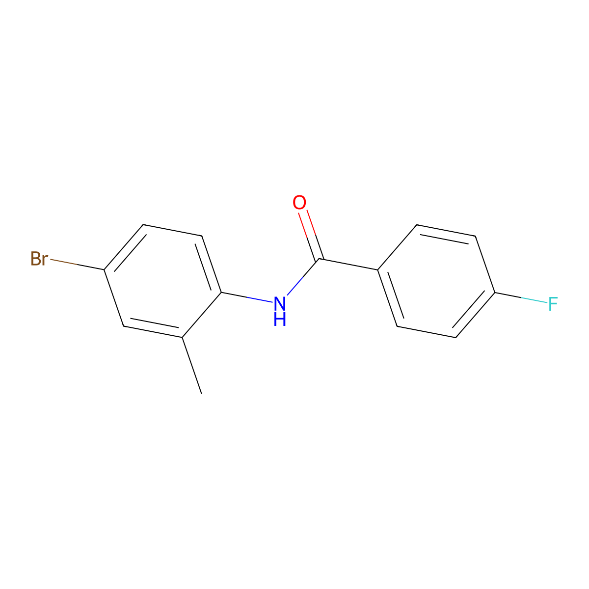 N-(4-Bromo-2-methylphenyl)-4-fluorobenzamide molecular structure, CAS 306743-48-6