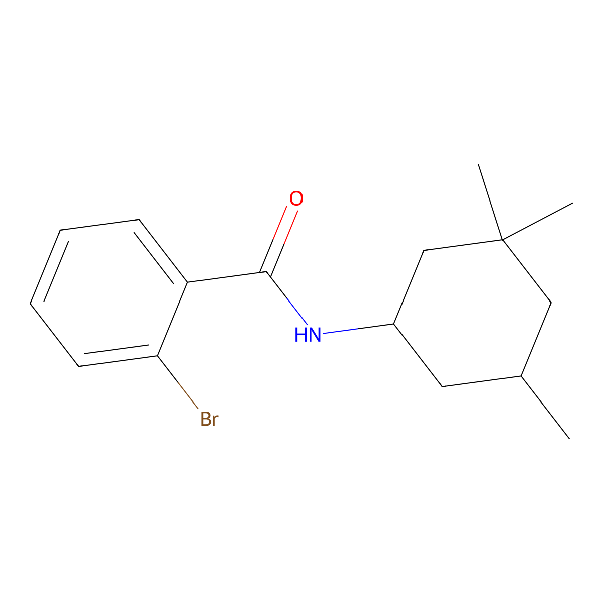 2-bromo-N-(3,3,5-trimethylcyclohexyl)benzamide molecular structure, CAS 306744-00-3
