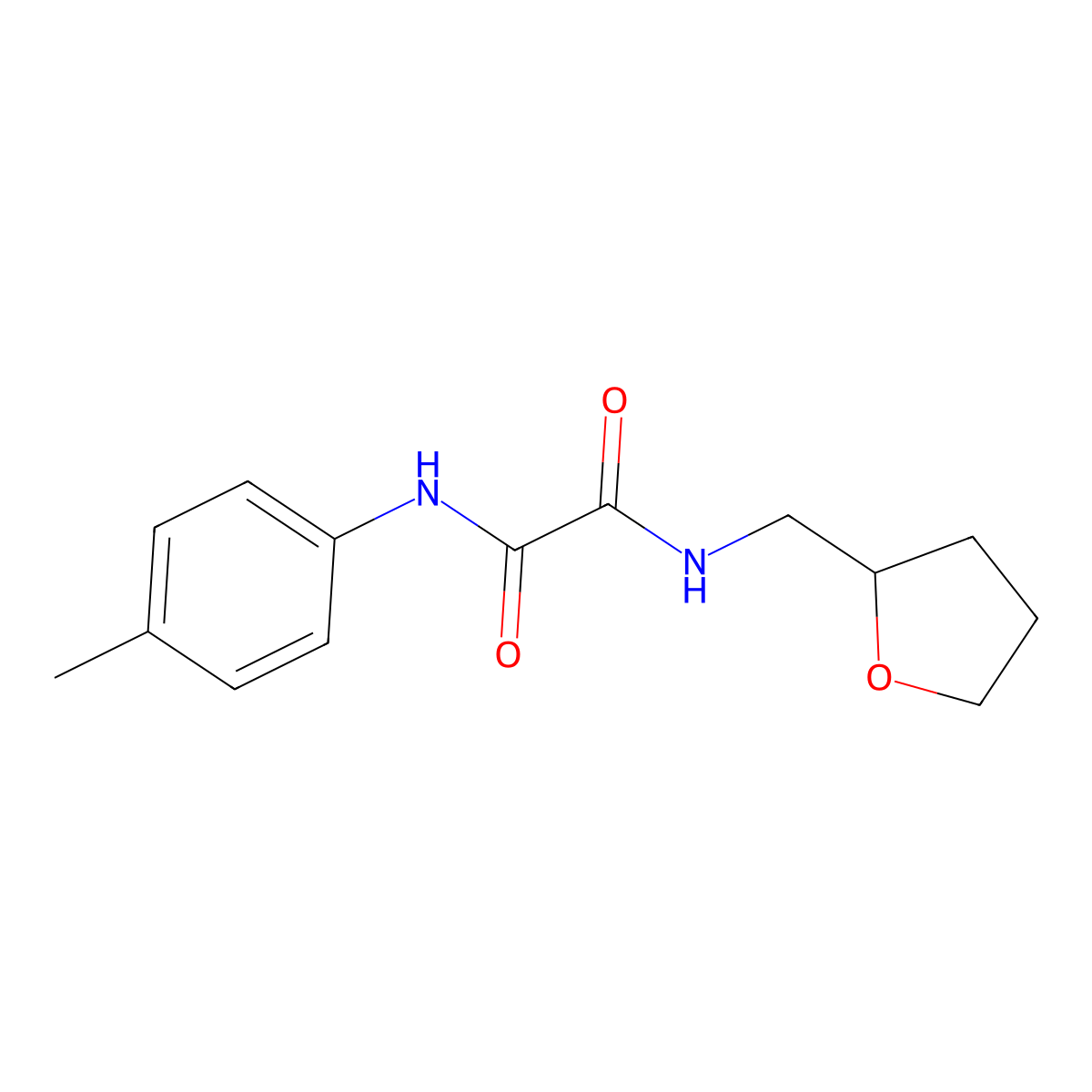 N'-(4-methylphenyl)-N-(oxolan-2-ylmethyl)oxamide molecular structure, CAS 306744-89-8