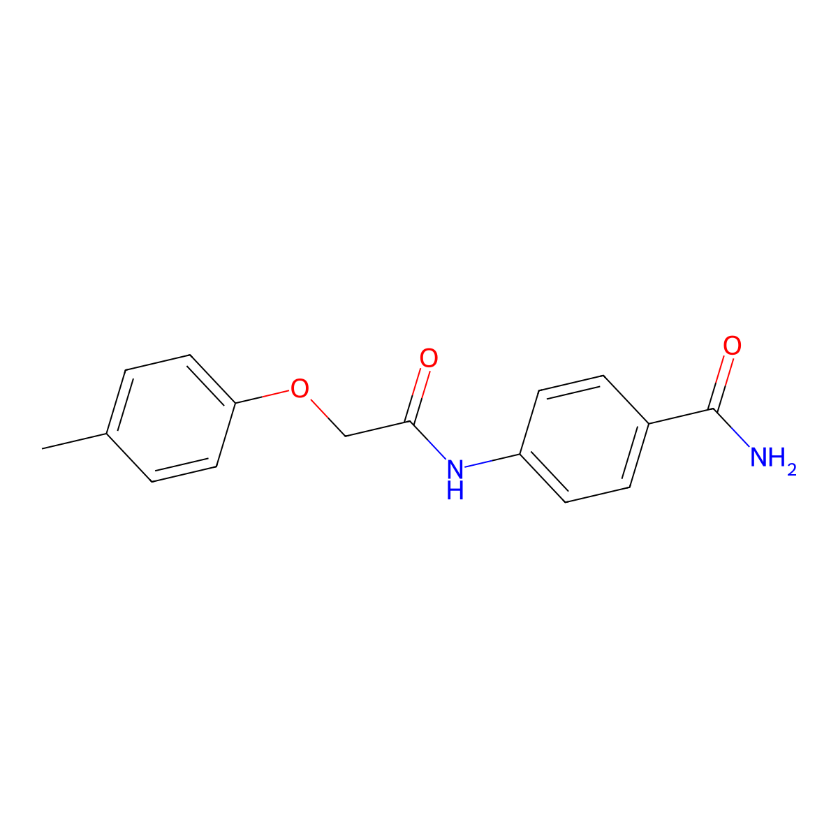 4-{[(4-Methylphenoxy)acetyl]amino}benzamide molecular structure, CAS 306745-18-6